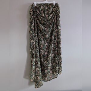 Lulu's Green and Pink Maxi Skirt